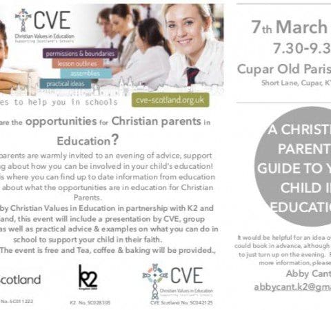 cupar NE Fife CVE Christian Values in Education, CVE Scotland