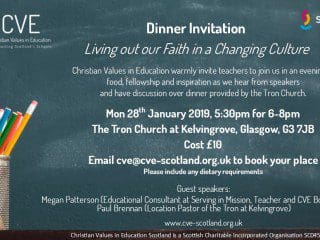 Glasgow Teachers Dinner Invite