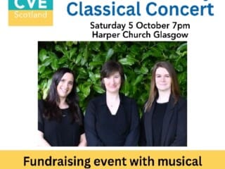CVE Scotland 10th Anniversary Classical Concert Fundraiser with Trio 56
