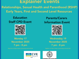 Early Years, First and Second Level Explainer Events for RSHP Resources